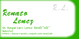 renato lencz business card